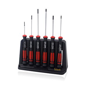 6 Parça Düz Yıldız Elektronikçi Tornavida Takımı H99-12-06