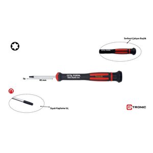 T8 X 40 Mm Elektronikçi Torx Tornavida H04-08-040
