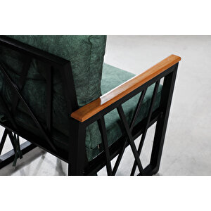 Acelya 2+1+1+Masa Demonte Balkon Takimi, Yeşil Açık Yeşil