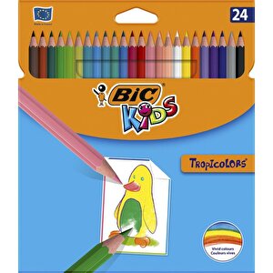 Kids Tropicolors Kuru Boya Kalemi 24 Renk Uzun Tam Boy