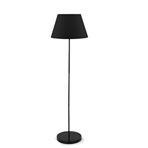 Art Siyah Metal Ayaklı Siyah Konik Kumaş Başlık Lambader Salon Yatak Odası Köşe Lambası