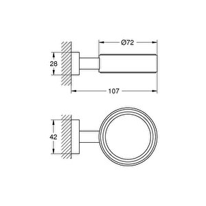 Essentials Cube Sabunluk Ve Diş Fırçalık Tutacağı Banyo Aksesuarı - 40508001