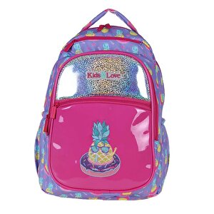Kaukko Kids Love Ananas Sırt Çantası Rugan Hologram L5069