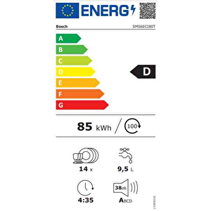 Bosch Sms6eci80t 7 Programlı Bulaşık Makinesi
