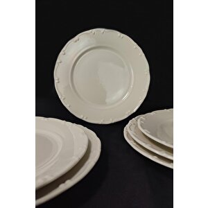 6’lı Servis Tabağı 25 Cm Krem – Tl403040