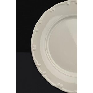 6’lı Servis Tabağı 25 Cm Krem – Tl403040