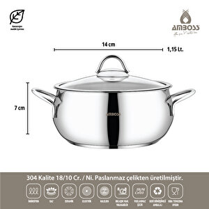 Stone 6 Parça Mini Derin Tencere Seti - Stn-5681