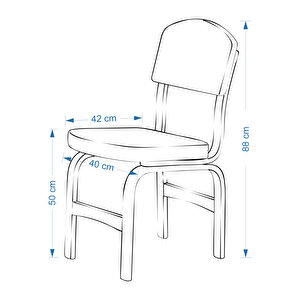 Vilinze Ege Sandalye Avanos Yuvarlak Ahşap Mutfak Masası Takımı - 90x90 Cm