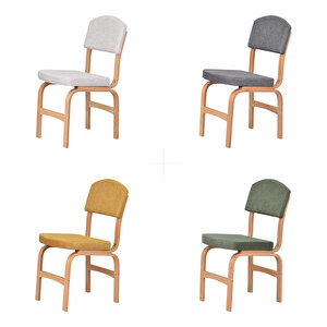 Vilinze Ege Sandalye Avanos Yuvarlak Ahşap Mutfak Masası Takımı - 90x90 Cm