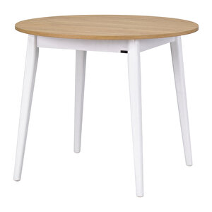 Vilinze Ege Sandalye Avanos Yuvarlak Ahşap Mutfak Masası Takımı - 90x90 Cm