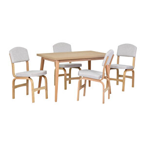 Vilinze Ege Sandalye Avanos  Ahşap Mdf Mutfak Masası Takımı - 70x120 Cm