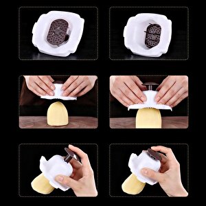 Rende Dilimleyici Hazneli 8 Bıçaklı Sebze Patates Rendeleme Mandolin Doğrayıcı Lüx Dicer Rende Seti