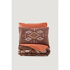 Cotton Box Ethnic Çift Kişilik Nevresim Takımı Belize Kahve