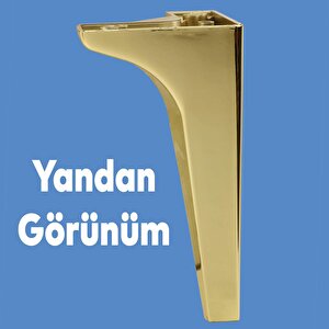 Sedef Lüks Mobilya Kanepe Sehpa Tv Ünitesi Koltuk Ayağı 19 Cm Gold Altın Baza Ayak 4 Adet