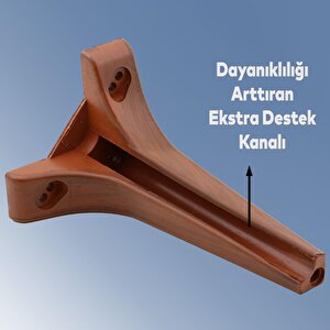 Sedef Lüks Mobilya Kanepe Sehpa Tv Ünitesi Koltuk Ayağı 19 Cm Ahşap Desenli Baza Ayak 4 Adet