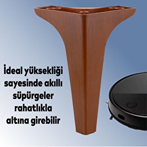 Sedef Lüks Mobilya Kanepe Sehpa Tv Ünitesi Koltuk Ayağı 19 Cm Ahşap Desenli Baza Ayak 4 Adet