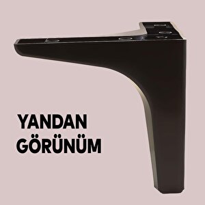 Sedef Lüks Mobilya Kanepe Sehpa Tv Ünitesi Koltuk Ayağı 14 Cm Siyah Ayak 4 Adet