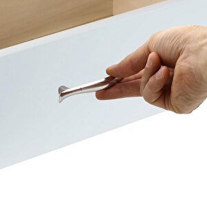 Orkide Çekmece Dolap Dolabı Kulpu Kulbu (96 Mm-9.6 Cm) Krom Metal Kulpları 10 Adet Mobilya Mutfak