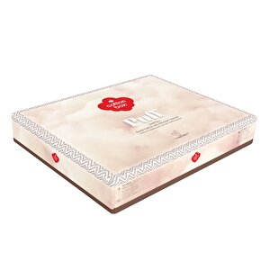 Cotton Box Puff Nakışlı Çift Kişilik Nevresim Takımı Liya Kiremit - Bej