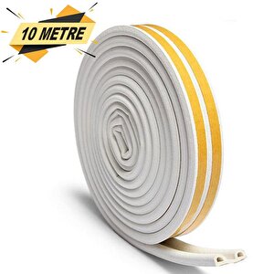 Kapı Pencere Bandı Fitili Yapışkanlı Soğuk İzolasyon 5x2=10 Metre Beyaz