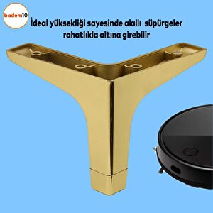 Sedef Lüks Mobilya Kanepe Sehpa Tv Ünitesi Koltuk Ayağı 12 Cm Gold Ayak (4 Adet)
