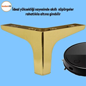 Sedef Lüks Mobilya Kanepe Sehpa Tv Ünitesi Koltuk Ayağı 10 Cm Gold Ayak (4 Adet)