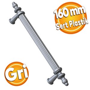 Polavit Mobilya Çekmece Mutfak Dolap Kapak Kulpu Kulbu 160 Mm Gri Sert Plastik Kulp