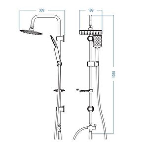 Flo S Lavabo Bataryası + Banyo Bataryası + Trend Robot Duş Seti