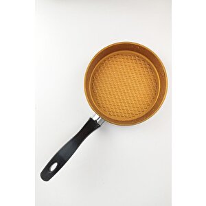 Alüminyum Döküm Mini Yuvarlak Tava Sarı - Mnb05532