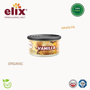 Elix Organik Metal Kutuda Doğal Liflere Emdirilmiş Özel Aromalı Koku - Vanilya
