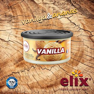 Elix Organik Metal Kutuda Doğal Liflere Emdirilmiş Özel Aromalı Koku - Vanilya