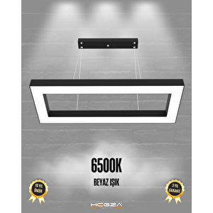 Mesita ( Siyah Kasa, Beyaz Işık ) Sarkıt Ledli Modern Led Avize, Salon, Mutfak, Oturma Odası Beyaz Işık (6500K)