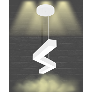Gabbiano ( Beyaz Kasa, Sarı Işık ) Sarkıt Ledli Modern Led Avize, Salon, Mutfak, Oturma Odası Sarı Işık (3000K)