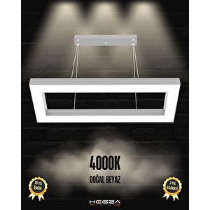 Mesita ( Gri Kasa, Doğal Beyaz Işık ) Sarkıt Ledli Modern Led Avize, Salon, Mutfak, Oturma Odası Gün Işığı 4000K