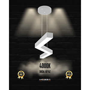 Gabbiano ( Gri Kasa, Doğal Beyaz Işık ) Sarkıt Ledli Modern Led Avize, Salon, Mutfak, Oturma Odası