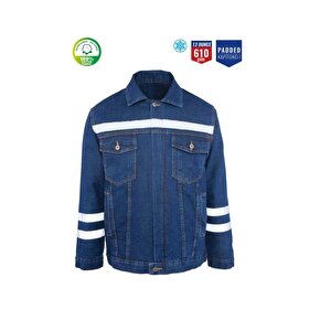 Kot İş Montu Kapitoneli Myform 3110 Sona Denim 12 Ons Renk Mavi XL