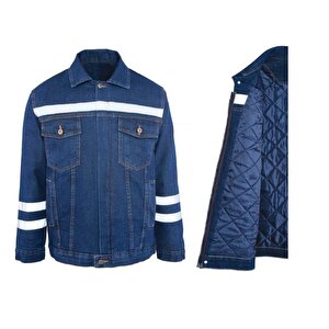 Kot İş Montu Kapitoneli Myform 3110 Sona Denim 12 Ons Renk Mavi