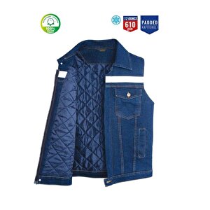 Kot İş Takımı Likralı Kot Pantolon Ve Reflektörlü Kapitoneli  İş Yeleği Kışlık Myform Marka 9129-2150 XXL