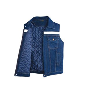 Kot İş Yeleği Kapitoneli Myform 9129 Sona Denim 12 Ons Renk Mavi M