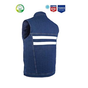 Kot İş Yeleği Kapitoneli Myform 9129 Sona Denim 12 Ons Renk Mavi