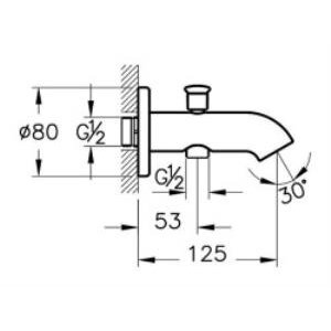 Çıkış Ucu A42607 El Duşu Çıkışlı - Krom