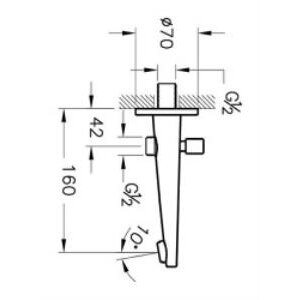 Vitra Çıkış Ucu A42541 El Duşu Çıkışlı - Krom
