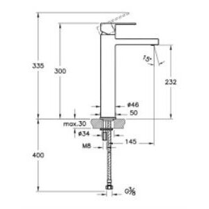 Artema Flo S Lavabo Bataryası A41940 Yüksek - Krom