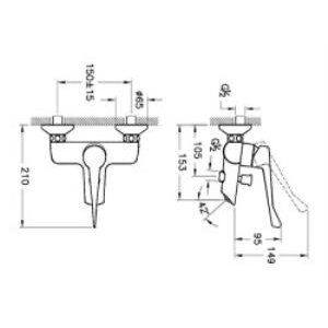 Artema Solid S Banyo Bataryası A42485 Özel İhtiyaçlar İçin - Krom
