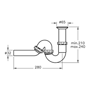 Vitra A45110 Plastik Lavabo Sifonu