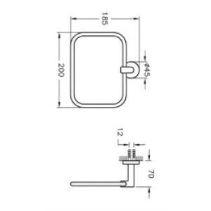 Vitra Minimax Halka Havluluk A44783 Krom
