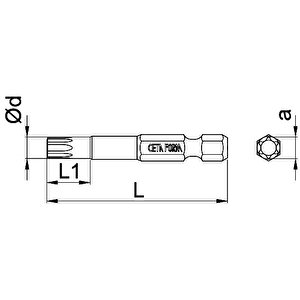 Ceta Form T40 X 50 Mm Torx Bits Uç Cb/830