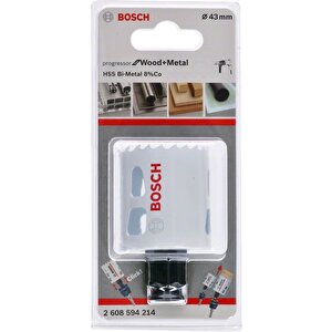 Metal Ve Ahşap 43 Mm Hss Bi-metal %8 Kobaltlı Delik Testeresi Bosch 2608594214