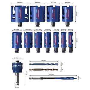 Bosch Expert 15 Parça Yapı Malzemeleri Için Panç Seti 2608900489