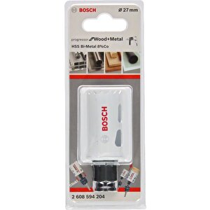 Metal Ve Ahşap 27 Mm Hss Bi-metal %8 Kobaltlı Delik Testeresi Bosch 2608594204